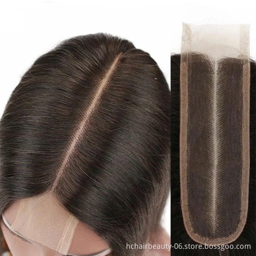 Wholesale Hot Selling 2x6 Lace Closure Brazilian Human Hair Straight Wave 2*6 Swiss Lace closure